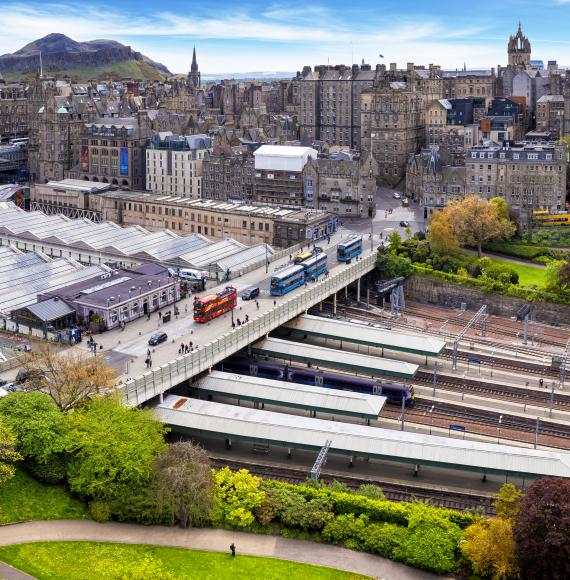 Aerial view of the Waverley Station