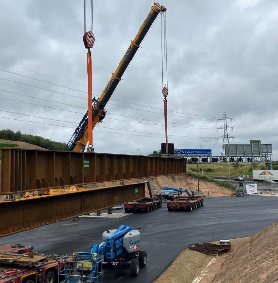 Beams transported to Rochdale site