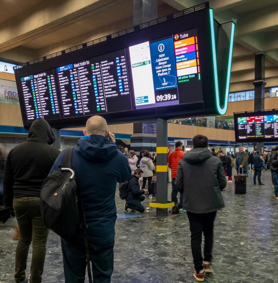 Euston departures board