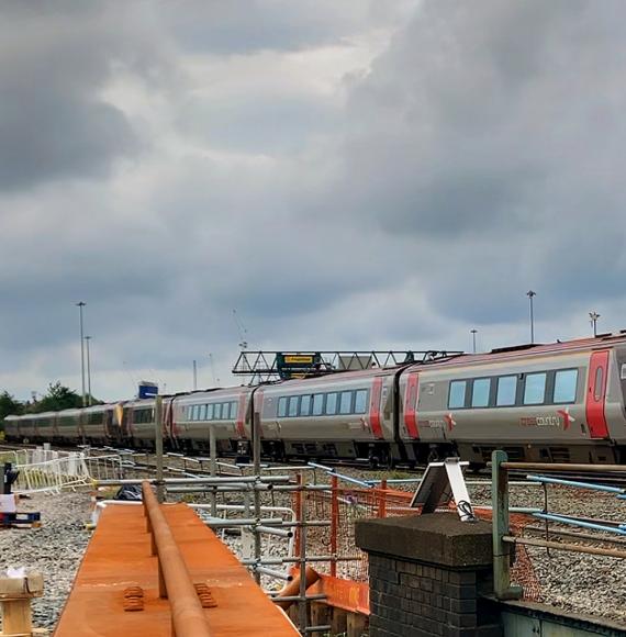 Train running through Deddeston