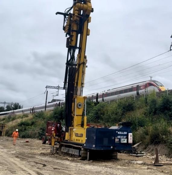 Engineering work at Browney Curve