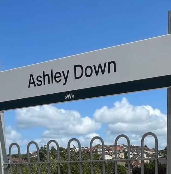 Sign at Ashley Down station