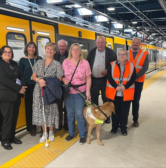 Customers on the North East Metro