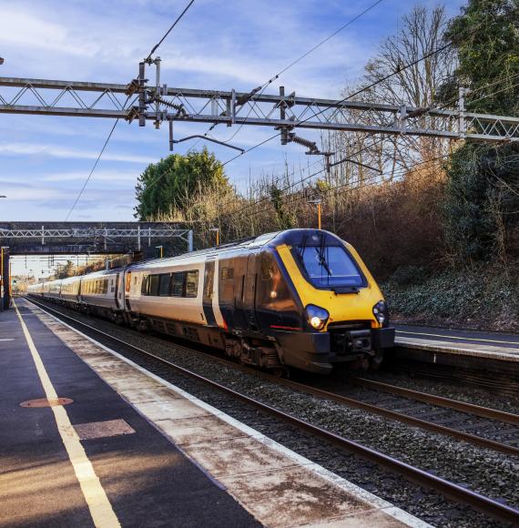 Train on a track