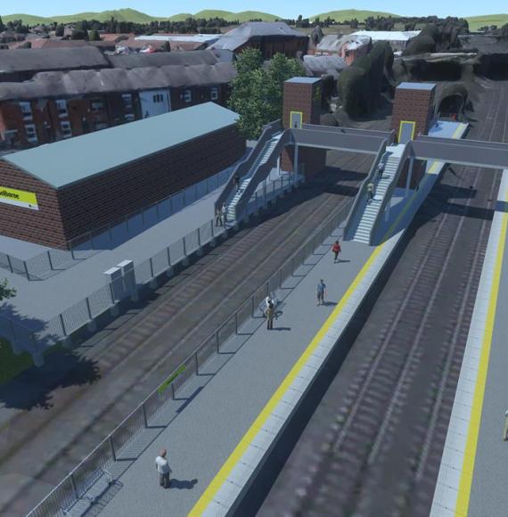 Simulated view of Golbourne Station