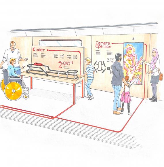 Careers Carriage Mock Up Illustration