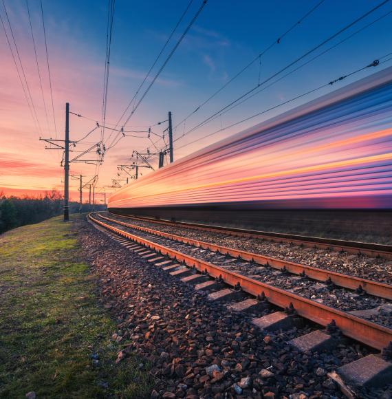 Fast Moving Train 