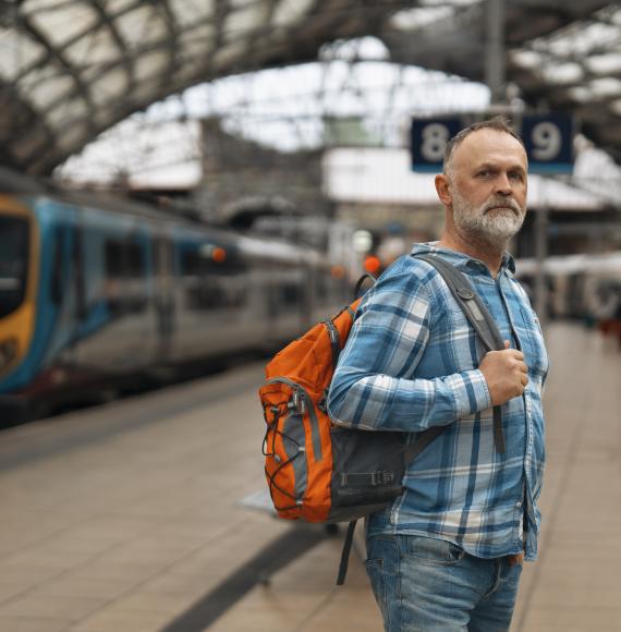 Man at station