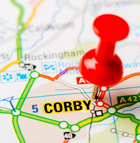 Corby on Map